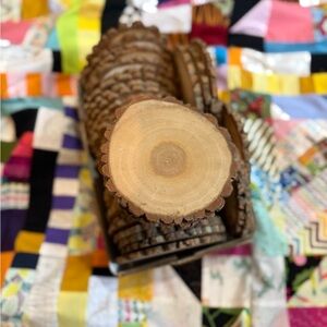 Set of 42 Wood Slices for Centerpieces or Decor